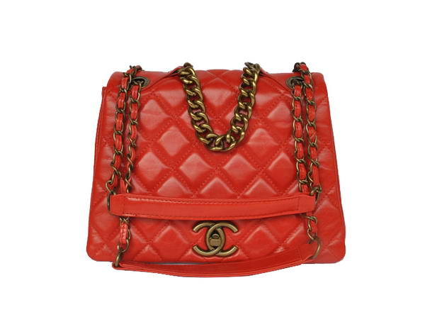 7A Replica Chanel Quilted Calfskin Large Flap Bags A67130 Red